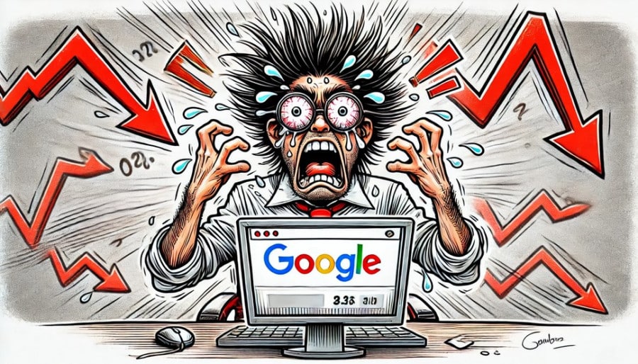 Peringkat turun di Google